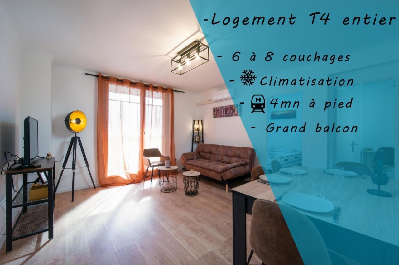 Grand Appartement 3 Chambres Avec Clim Et Balcon Марсель Экстерьер фото